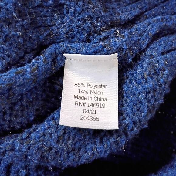 Craft Barrow blue textured knit sweater xxl cozy winter essential preppy casual - Picture 7 of 8